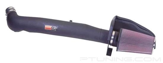 Picture of FIPK Generation II Black Composite Cold Air Intake System with Red Filter and Heat Shield