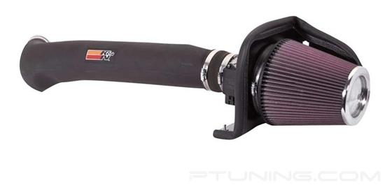 Picture of FIPK Generation II Black Composite Cold Air Intake System with Red Filter and Heat Shield
