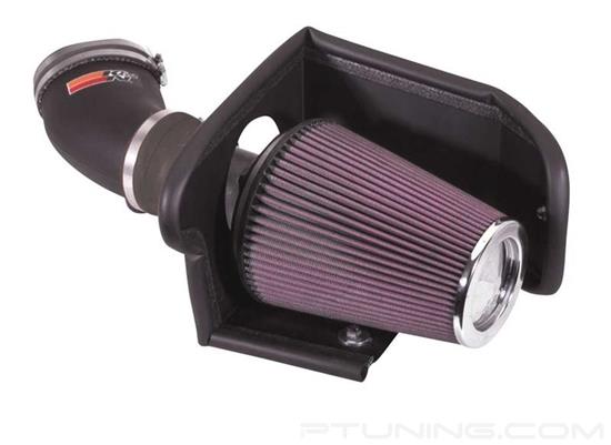 Picture of FIPK Generation II Black Composite Cold Air Intake System with Red Filter and Heat Shield