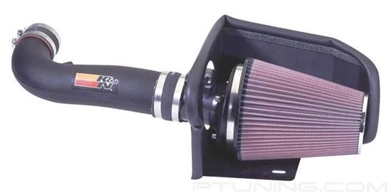 Picture of FIPK Generation II Black Composite Cold Air Intake System with Red Filter and Heat Shield