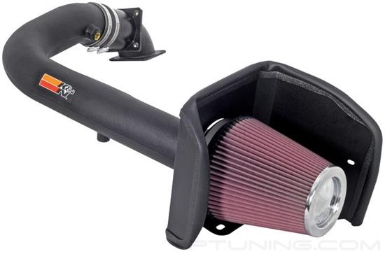 Picture of FIPK Generation II Black Composite Cold Air Intake System with Red Filter and Heat Shield