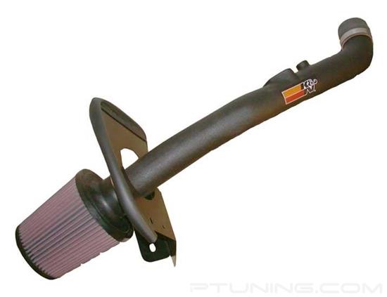 Picture of FIPK Generation II Black Composite Cold Air Intake System with Red Filter and Heat Shield