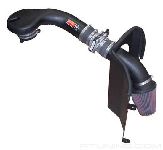 Picture of FIPK Generation II Black Composite Cold Air Intake System with Red Filter and Heat Shield