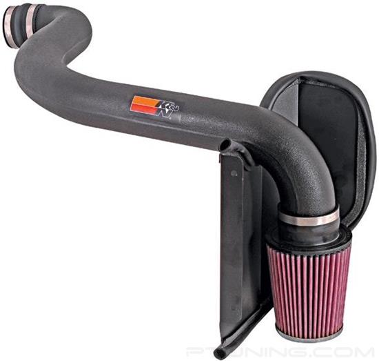 Picture of FIPK Generation II Black Composite Cold Air Intake System with Red Filter and Heat Shield