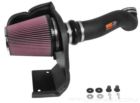 Picture of FIPK Generation II Black Composite Cold Air Intake System with Red Filter and Heat Shield