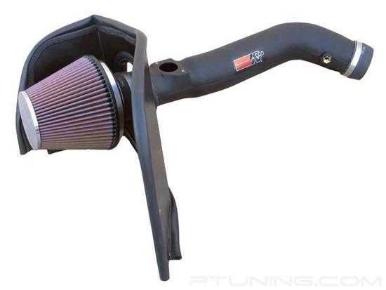 Picture of FIPK Generation II Black Composite Cold Air Intake System with Red Filter and Heat Shield
