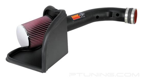 Picture of FIPK Generation II Black Composite Cold Air Intake System with Red Filter and Heat Shield