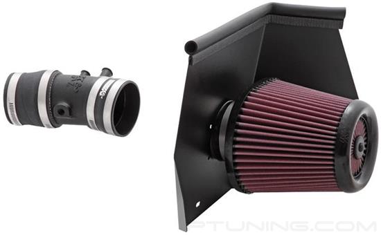 Picture of FIPK Generation II Black Composite Cold Air Intake System with Red Filter and Heat Shield