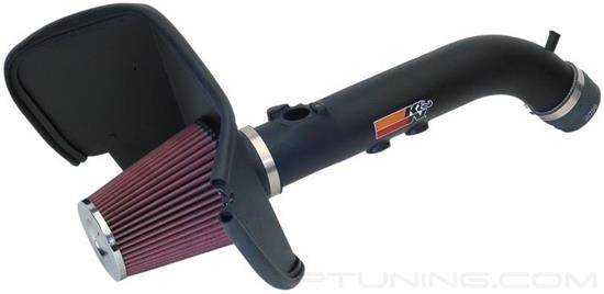 Picture of FIPK Generation II Black Composite Cold Air Intake System with Red Filter and Heat Shield