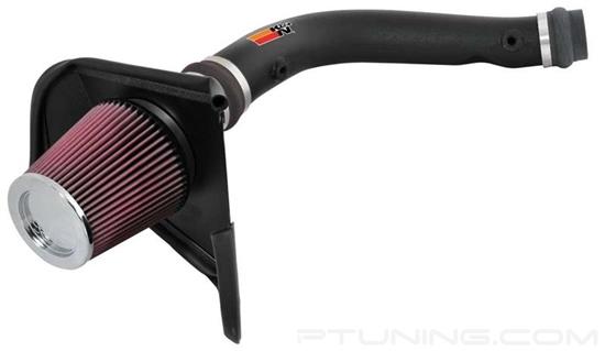 Picture of FIPK Generation II Black Composite Cold Air Intake System with Red Filter and Heat Shield