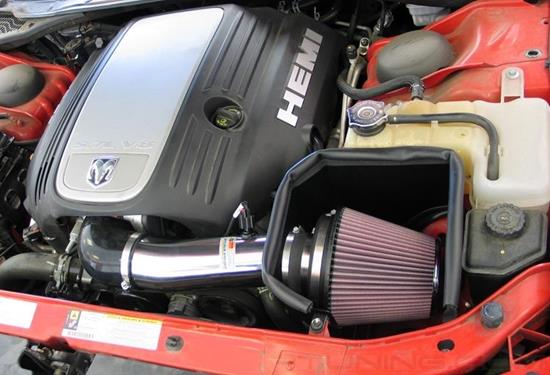 Picture of Typhoon Aluminum Polished Cold Air Intake System with Red Filter