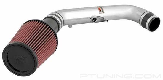 Picture of Typhoon Aluminum Polished Short Ram Air Intake System with Red Filter