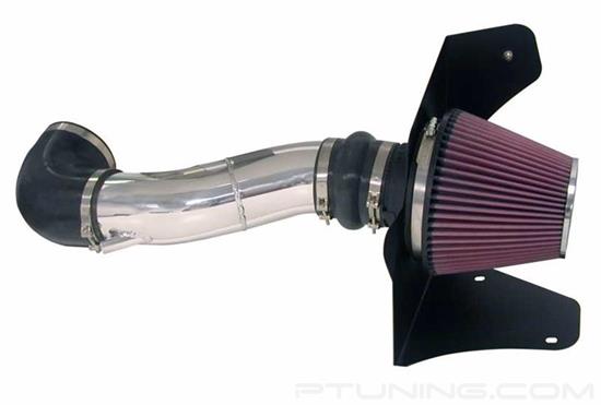 Picture of Typhoon Aluminum Polished Cold Air Intake System with Red Filter