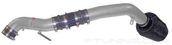 Picture of Typhoon Aluminum Silver Cold Air Intake System with Red Filter