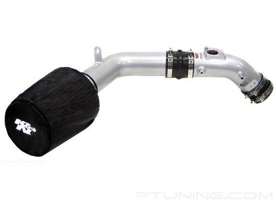 Picture of Typhoon Complete Aluminum Silver Cold Air Intake System with Red Filter