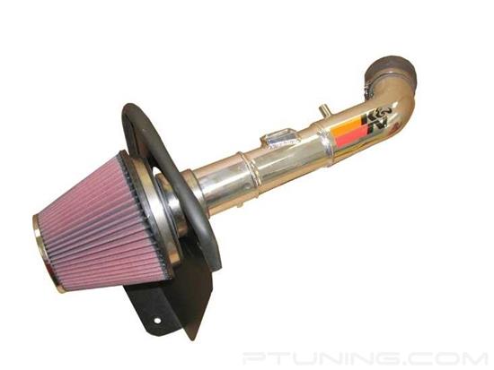 Picture of 77 Series High-Flow Performance Aluminum Polished Cold Air Intake System with Red Filter