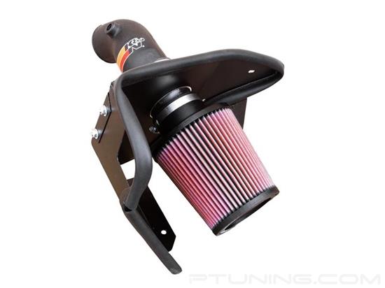 Picture of FIPK Generation II Black Composite Cold Air Intake System with Red Filter and Heat Shield