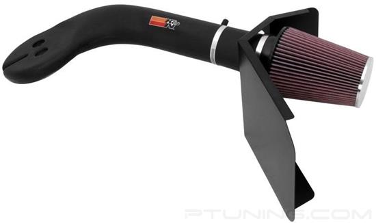 Picture of FIPK Generation II Black Composite Cold Air Intake System with Red Filter and Heat Shield
