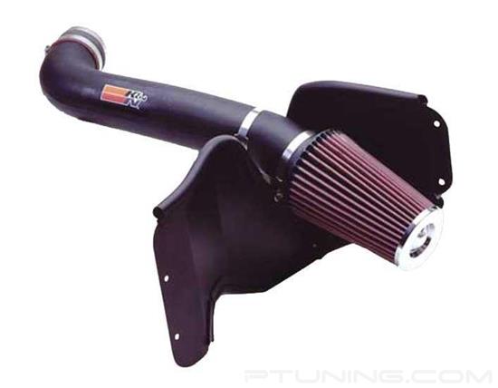 Picture of FIPK Generation II Black Composite Cold Air Intake System with Red Filter and Heat Shield