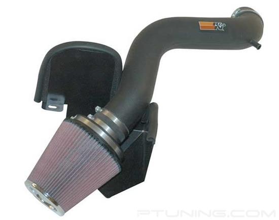 Picture of FIPK Generation II Black Composite Cold Air Intake System with Red Filter and Heat Shield