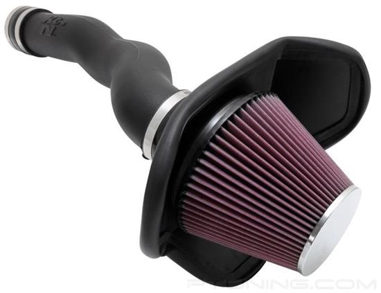 Picture of FIPK Generation II Black Composite Cold Air Intake System with Red Filter and Heat Shield