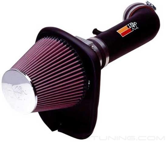 Picture of FIPK Generation II Black Composite Cold Air Intake System with Red Filter and Heat Shield