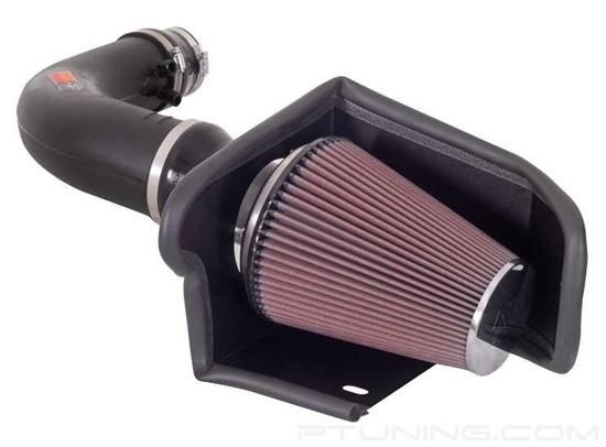 Picture of FIPK Generation II Black Composite Cold Air Intake System with Red Filter and Heat Shield