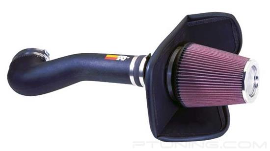 Picture of FIPK Generation II Black Composite Cold Air Intake System with Red Filter and Heat Shield