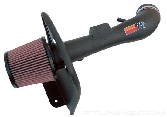 Picture of FIPK Generation II Black Composite Cold Air Intake System with Red Filter and Heat Shield