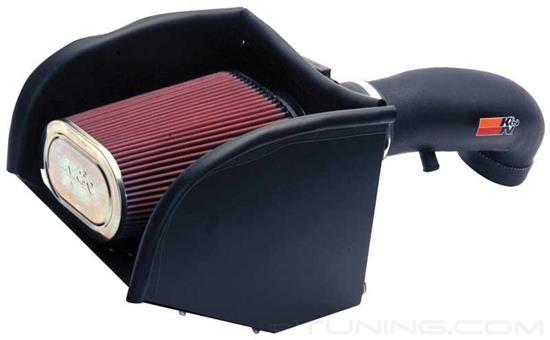 Picture of FIPK Generation II Black Composite Cold Air Intake System with Red Filter and Heat Shield