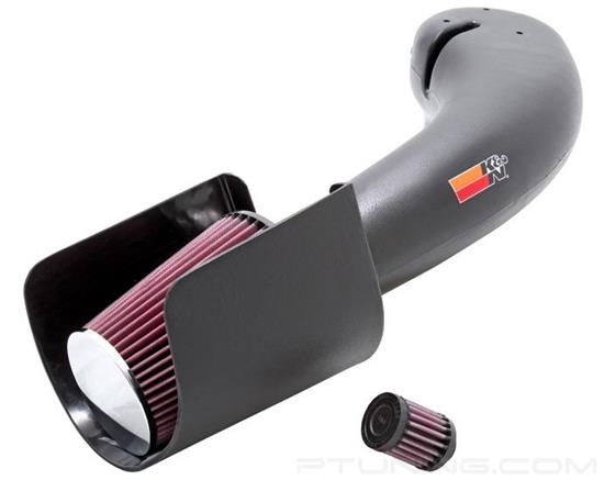 Picture of FIPK Generation II Black Composite Cold Air Intake System with Red Filter and Heat Shield