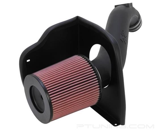 Picture of FIPK Generation II Black Composite Cold Air Intake System with Red Filter and Heat Shield