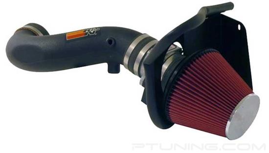Picture of FIPK Generation II Black Composite Cold Air Intake System with Red Filter and Heat Shield