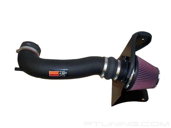 Picture of FIPK Generation II Black Composite Cold Air Intake System with Red Filter and Heat Shield