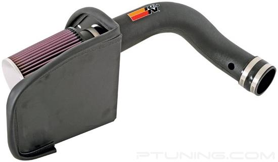 Picture of FIPK Generation II Black Composite Cold Air Intake System with Red Filter and Heat Shield
