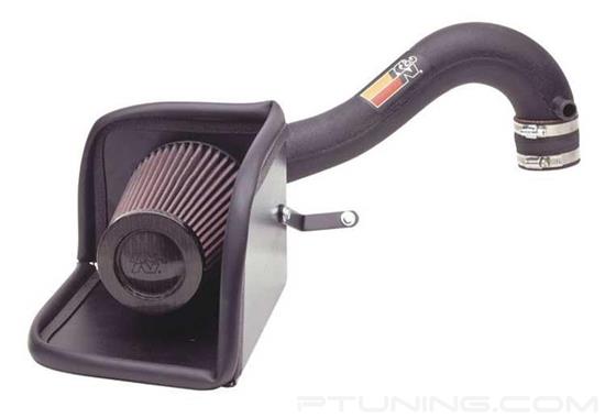 Picture of FIPK Generation II Black Composite Cold Air Intake System with Red Filter and Heat Shield