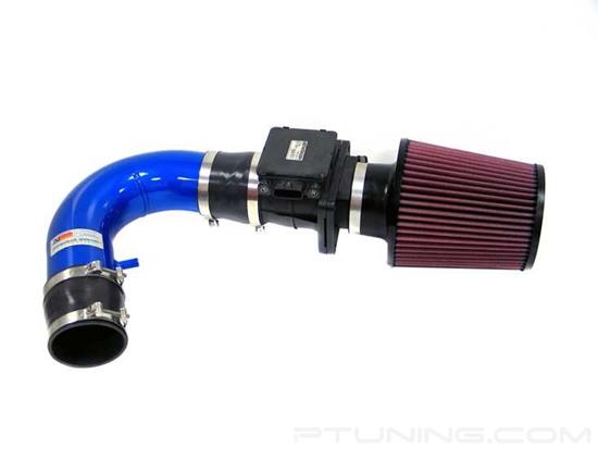 Picture of Typhoon Aluminum Blue Short Ram Air Intake System with Red Filter