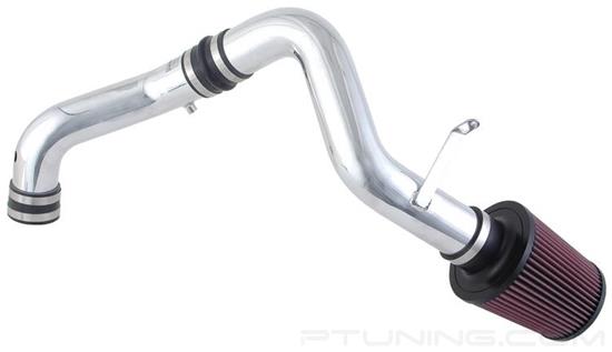 Picture of Typhoon Complete Aluminum Polished Cold Air Intake System with Red Filter