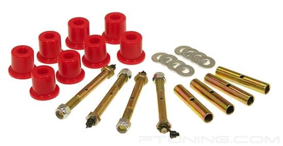 Picture of Front Upper and Lower Greaseable Shackle Bushings and Hardware Kit - Red