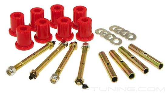 Picture of Rear Upper and Lower Greaseable Shackle Bushings and Hardware Kit - Red