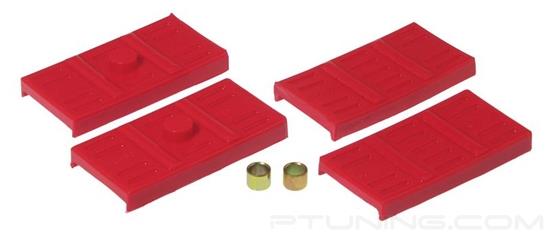 Picture of Rear Upper and Lower Leaf Spring Pads - Red