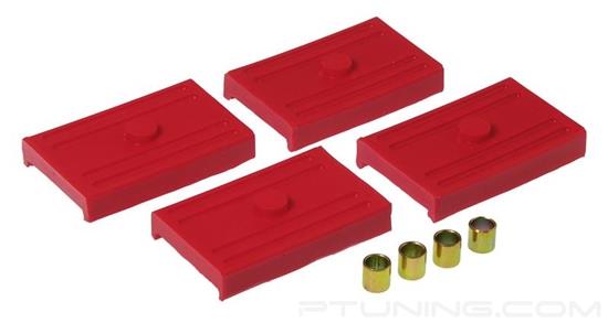 Picture of Rear Upper and Lower Leaf Spring Pads - Red