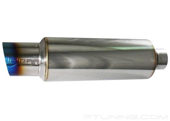Picture of Stainless Steel Exhaust Muffler with Single Titanium Burnt Rolled Tip