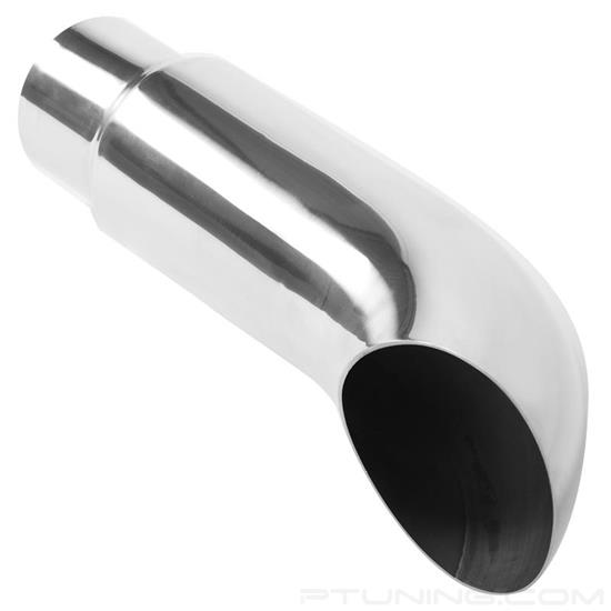 Picture of Diesel Stainless Steel Turndown Weld-On Single-Wall Polished Exhaust Tip (4" Inlet, 5" Outlet, 20" Length)