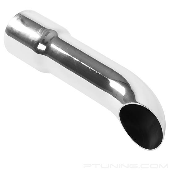 Picture of Sport Compact Stainless Steel Turndown Weld-On Single-Wall Polished Exhaust Tip (2.75" Inlet, 2.5" Outlet, 13" Length)