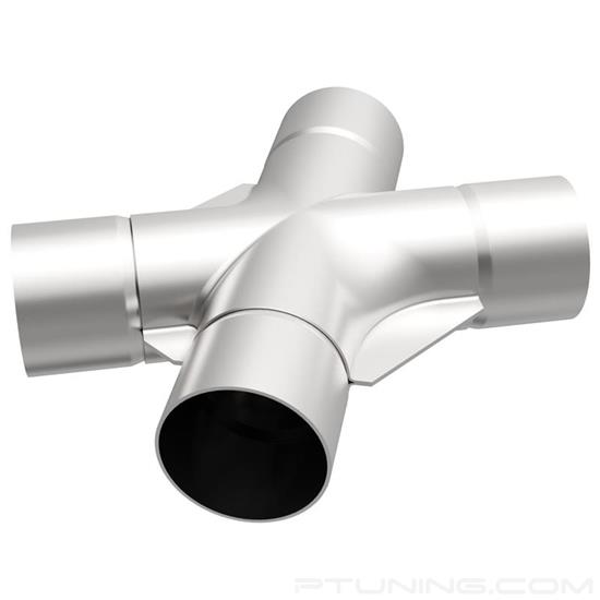 Picture of Stainless Steel 35 Degree Stamped X-Pipe Transition (3" ID, 3" OD, 11.25" Overall Length)