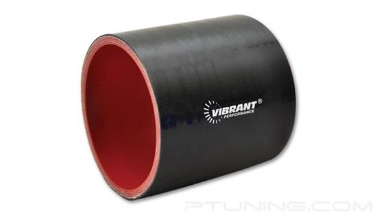 Picture of Silicone Straight Coupler, 4-Ply, 1.5" ID, 3" Length - Black