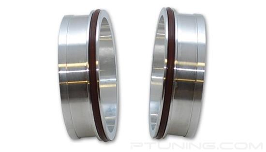Picture of HD Clamp Aluminum Weld Ferrules with O-Rings for 3.5" OD Tubing (Set of 2)
