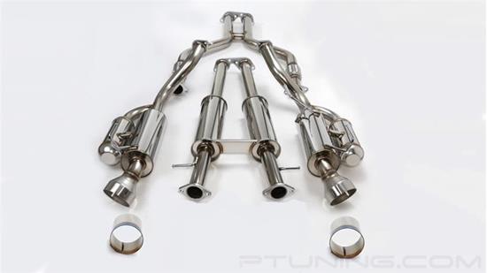 Picture of Full Dual Series 304 SS Cat-Back Exhaust System with Split Rear Exit