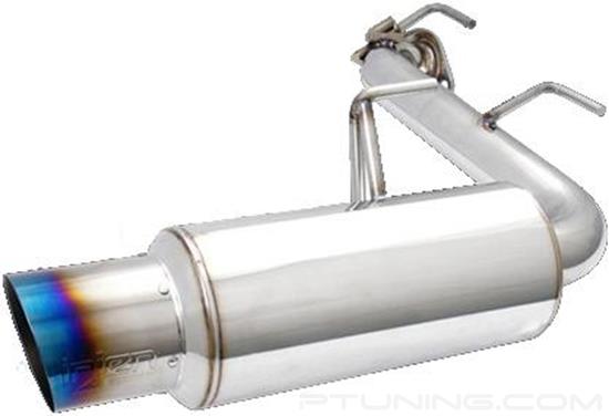 Picture of Stainless Steel Axle-Back Exhaust System with Single Titanium Burnt Tip